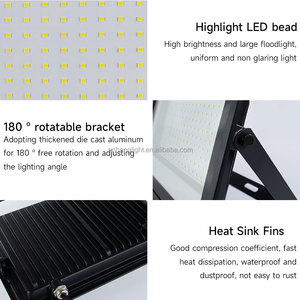<span class=keywords><strong>Projecteur</strong></span> LED extérieur à faisceau large, haute luminosité, construction en aluminium, conforme aux normes CE et RoHS, SMD, IP65, 50W-400W, léger, angle de faisceau de 120° - Product Image 3