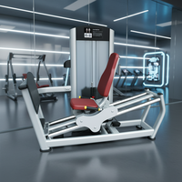 Machine à presse pour les jambes réglable pour salle de sport commerciale, mini chargeur en acier, machine à jambes assise à charge par broche pour l'entraînement de la poitrine