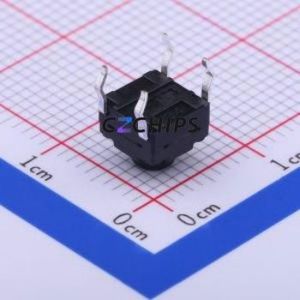 TC-FS66D-C-D Tactile Switch Through hole Component (THT)-4P,6x6mm Switch Single Pole Single Throw Round Button 2.6N Through Hole - Product Image 2
