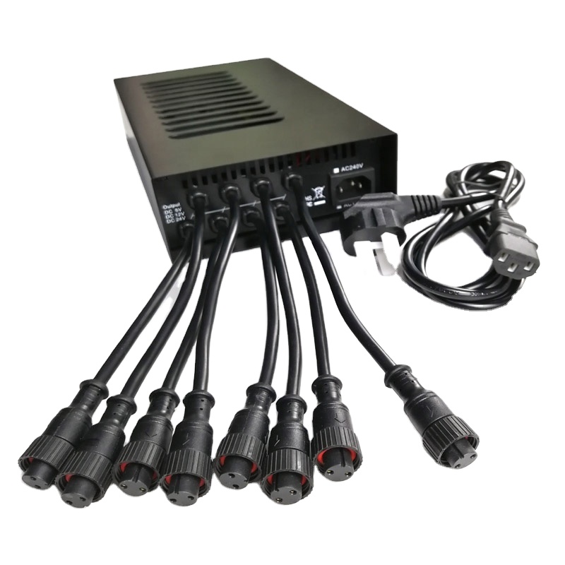 Световой трансформатор AC12V 24V IP67 Водонепроницаемый Светодиодный драйвер 350W Источник питания переменного тока 110V 220V адаптер Светодиодный светильник для бассейна черного цвета Gua