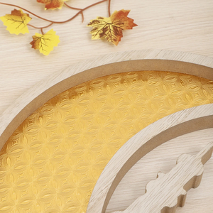 DAMAI - Adorno Decorativo de Madera con Forma de Estrella y Luna para el Hogar, Artesanía Festiva, Decoración de Estrella y Luna - Product Image 3