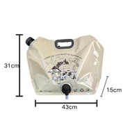 Sac de rangement d'eau pliable pour camping en plein air 8L Sac de rangement d'eau pliable portable avec sac de robinet à bouton