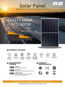 ผู้ผลิต ESG ขายส่งแผงโซลาร์เซลล์แบบโมโนคริสตัลไลน์ PERC MWT กำลังไฟ 550W-700W แบบฮาล์ฟเซลล์ - Product Image 2