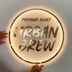 Letrero de Acrílico Dorado con Retroiluminación 3D de Lujo, Personalizado para Boutique, Salón de Belleza, <span class=keywords><strong>Spa</strong></span>, Recepción de Peluquería - Product Image 3