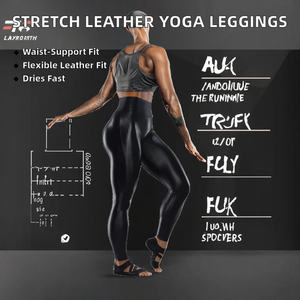 Ropa de Mujer de Alta Calidad, Nuevo Diseño, Leggings de Cuero Elástico Sólido de Cintura Alta, Secado Rápido, Pantalones Largos de Estilo Urbano, Tallas Grandes - Product Image 2