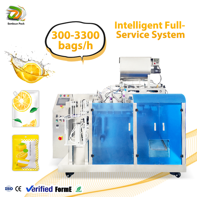 High Speed Automatic Premade Bag Juice Tea Packaging Machine 200ml 500ml Liquids Doypack Filling Machines