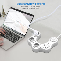 3/4/5/6 prises, Ports de charge 2usb/4usb, Protection contre les courts-circuits, Protection contre les surtensions, Extension de prise, multiprise universelle