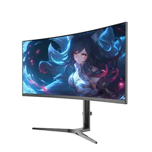 カスタマイズされたモニターゲーミング144Hz1MsPcモニターカーブコンピューターデスクトップ34インチカーブゲーミングモニター4K