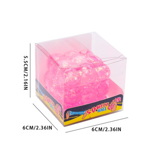 Glitter Cube Maltose Squishy Toy Transparent <b>Magic</b> Cube Squeeze Ball Slow Rebound Sensory Fidget Toy for Stress Relief Wholesale - Product Image 5