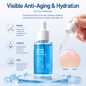 Sérum Visage Personnalisé <span class=keywords><strong>Bio</strong></span> Végétalien au Cuivre Peptidique GHK-Cu 12 Multi-Peptides Hydratant Raffermissant Anti-Âge - Product Image 4