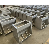 Mangeoire double face en acier inoxydable durable pour porcs, robuste, pour l'élevage porcin - Offre Spéciale