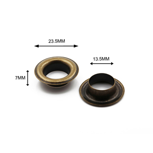 Ojetes de Latón <span class=keywords><strong>con</strong></span> Acabado Mate y Recubrimiento de Níquel, Diámetro Interior de 13 mm, Fabricante de Ojetes de Metal para Prendas de Vestir - Product Image 2