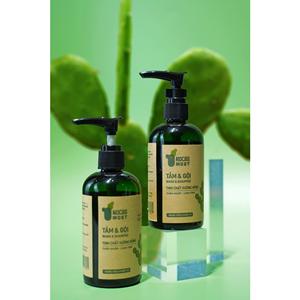 Gel de Ducha Herbal 2 en 1, Champú y Gel de Baño, con Extracto Natural de Cactus y Menta, Limpieza Profunda, 150 ml, Vietnam Green Gel Liquid - Product Image 6
