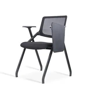 Hot sale conference hall office folding training chair with writing board