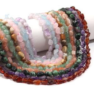 Cuentas Sueltas de Piedra Natural de Ágata de <span class=keywords><strong>Jade</strong></span> Cristalina Ovalada Irregular de 5-10 mm para la Fabricación de Joyas, Pulseras y Collares DIY - Product Image 5