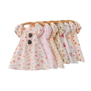Robes <span class=keywords><strong>d</strong></span>'<span class=keywords><strong>été</strong></span> pour enfants, mode féminine pour filles, imprimé floral, jupe de princesse tendance pour jeunes filles - Product Image 1