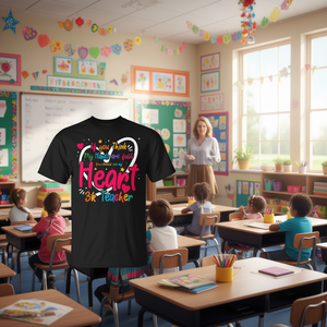 Camiseta Promocional Premium con Diseño de Corazón para la Semana de Apreciación a los Maestros y Regreso a Clases 3K - Product Image 3