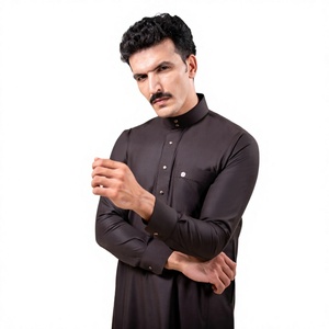 Venta caliente musulmana ropa de diferentes colores venta directa de fábrica islámica de alta calidad Arabia Jubbah Arabia Saudita Thobe para hombres - Product Image 1