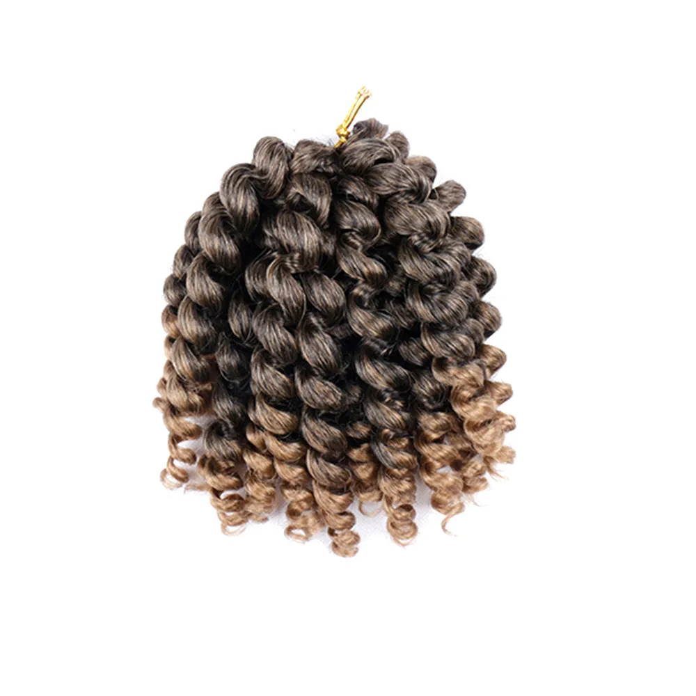 Baguette Curl – Extensions de cheveux synthétiques tressés, 20 racines, 8 pouces