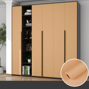 Papier peint auto-adhésif blanc en PVC <span class=keywords><strong>de</strong></span> couleur unie pour la rénovation <span class=keywords><strong>de</strong></span> meubles <span class=keywords><strong>de</strong></span> chambre à coucher autocollant mural en vinyle imperméable pour garde-robe - Product Image 6