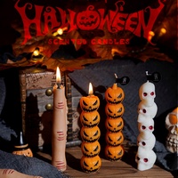 Halloween-Duftkerze als Kleines Geschenk, Handgemachte Sojawachs-Kerze in Stabform, Kreative Aromatherapie-Kerze nach Maß