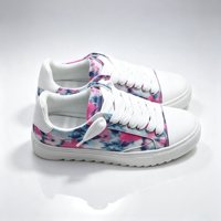 Chaussures décontractées en toile pour hommes et femmes, tendance, design rose et bleu tie-dye, pour la marche et le skateboard, vente en gros