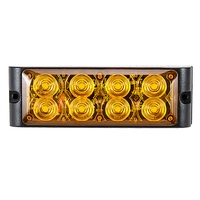 DC12-24V 24 Watt 8 LED Notfall-Fahrzeugoberflächen-Warnleuchte LKW Gelb Blau Rot LED Notfall-Blitzleuchten