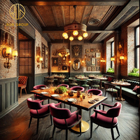 Cuir chinois incurvé demi-cercle hôtel moderne bois rond Commercial Restaurant meubles canapé stand siège Table chaise ensemble