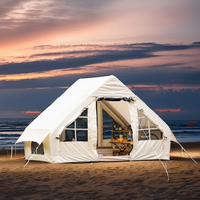 Tente Gonflable de Luxe Grande Taille Quatre Saisons, Une Chambre pour Famille, Mur en Toile Imperméable, Poteaux Gonflables Automatiques pour l'Extérieur