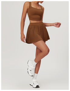Conjuntos de Falda Deportiva para Mujer, 2 Piezas, Top de Yoga, Conjuntos de Fitness para Gimnasio, Faldas de Yoga Plisadas para Mujer, Conjuntos de Falda de Tenis, Oferta 2024 - Product Image 3