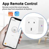 Tuya 16A UK Prise de courant intelligente ODM/OEM Commande vocale Wifi Prise intelligente Surveillance de l'alimentation Fonction de synchronisation Smart Life App Compatible