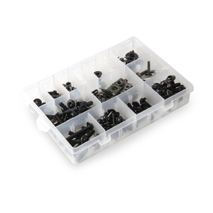Kit de reparación de tornillos para carenado de motocicleta, tornillos de acero azul para motocicleta de calle, 177 piezas - Product Image 4