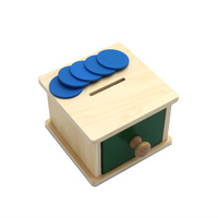 Caja de Permanencia de Objetos Montessori de Madera con Bandeja y Pelota, Juguetes Educativos para Niños Pequeños, Juguete de Permanencia para Jardín de Infancia