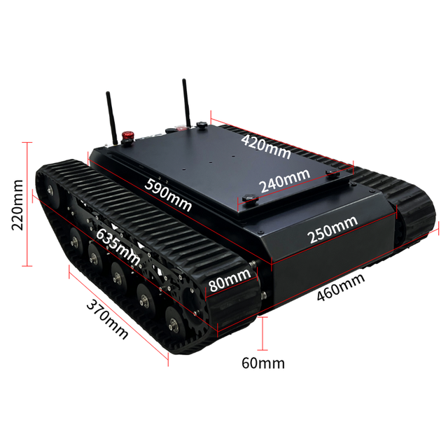 Remote-controlled Open-source Tracked UGV Chassis | Off-road All-terrain Mobile Robot Platform