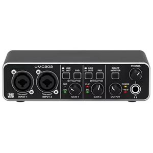 <span class=keywords><strong>Tarjeta</strong></span> <span class=keywords><strong>de</strong></span> <span class=keywords><strong>Sonido</strong></span> TNH <span class=keywords><strong>de</strong></span> Alta Calidad UMC202HD, Interfaz <span class=keywords><strong>de</strong></span> Audio USB 2.0 <span class=keywords><strong>de</strong></span> 2 Entradas/2 Salidas con Doble XLR para Mac, PC, Podcasting y Streaming - Product Image 1