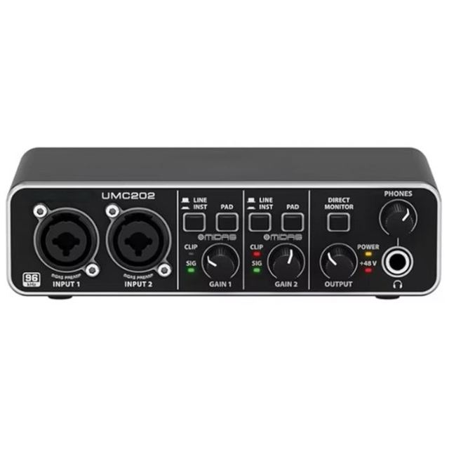 TNH High Quality UMC202HD Sound Card 2-In/2-Out USB 2.0 Audio Interface with Dual XLR for Mac PC Podcasting & Streaming
