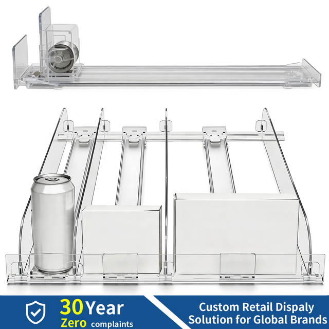Hookei Free Sample Custom Size Cigarettes Shelf Bottle Drink Shelf Divider Fridge Drink Displays Spring Load Shelf Pusher