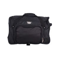 Sac de voyage personnalisé noir en tissu Oxford 36-55L, imperméable, léger, avec fermeture éclair, motif lettres, sac à roulettes