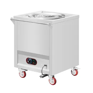 Equipamento de cozinha OEM Commercia nova máquina elétrica de aquecimento de mingau tipo push bain Marie 220V balde de sopa