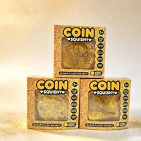 Bonbons de malt dorés en forme de pièce de monnaie, jouet anti-stress à rebond lent, en TPR de haute qualité, promotionnel, pour l'exportation