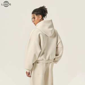 <span class=keywords><strong>Sweat</strong></span> à capuche boxy sans poches personnalisé pour <span class=keywords><strong>homme</strong></span> – Collection Athleisure Printemps & Automne - Product Image 1