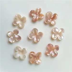 Wholesale beautiful pink conch carving flower sea shell flower jewelry for women