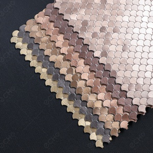 Mosaïque en aluminium de style luxe, couleur bronze, forme mini-coquille, pour usage hôtelier - Product Image 6