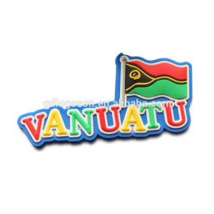 Bandera de Vanuatu, imán de goma de PVC para viajes turísticos, recuerdos de Vanuatu, venta al por mayor, imanes de nevera de recuerdo, artículos de tiendas de regalos - Product Image 1