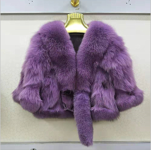 Real Natural Fox Fur <strong>Women</strong> <strong>Winter</strong> Formal <strong>Coat</strong> - Product Image 6