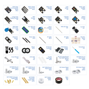 Acebott ชุดบ้านอัจฉริยะสำหรับโรงเรียนการขนส่ง ESP32ชุดโซลูชันการศึกษาที่มีทรัพยากรการ<span class=keywords><strong>สอน</strong></span>สำหรับ <span class=keywords><strong>Arduino</strong></span> - Product Image 4