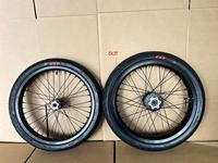 Ensemble de roues Supermoto en aluminium CNC pour vélo électrique, 17 pouces, Sur-Ron Light Bee X Eride Pro SS 2.0, rayons argentés, performance tout-terrain
