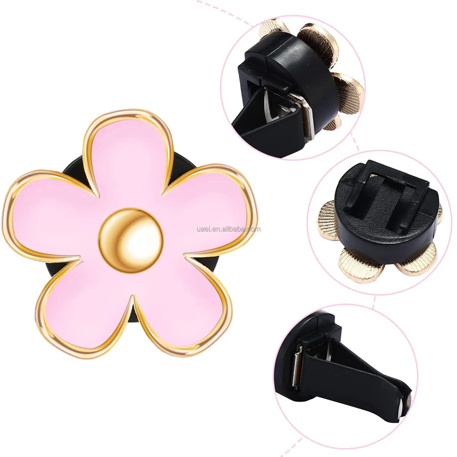 Hete Verkoop 6 Stuks Daisy Auto Air Vent Clips Conditionering Uitlaat Bloemen Diffuser Navulling Pads Auto Verfrisser Decoratie Accessoires