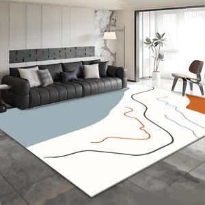 Tapis moderne abstrait rectangulaire en fibre de polyester, antidérapant, décoration de la maison, tapis pour salon et chambre à coucher H 504 5 - Product Image 4
