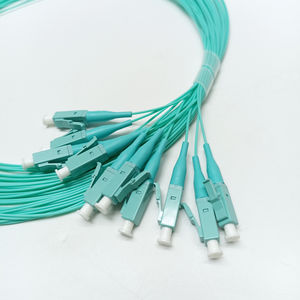 10 noyaux LC UPC 1.5M OM3 Simplex 0.9mm équipement de fibre optique en PVC FTTH Compatible queue de cochon optique - Product Image 2